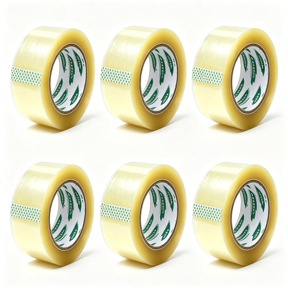 Abble Packing Tape, 3 in x 164 yd. Extra Wide Industrial & General Purpose Packing Tape, 6 Rolls, for Moving, Shipping & Storage Boxes