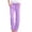 Purple, variant on Lixiuxyad Women's Pants Womens Daily Elastic Strap Waist Workout Trousers Solid Long Pants Loose Casual Trousers Green