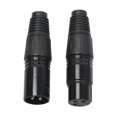 thumbnail image 3 of 5Pairs Audio Connect Plug Black 3Pin XLR Audio Signal Access Cable Plug Home Use, 3 of 6