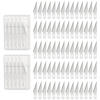 Uxcell Exacto Knife Blades #7 Hobby Knife Blades Precision Exacto Blades  Hobby Knife Blade Refills 60 Pack 