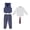 4PCS B001, variant on 3PCS Boys Gentleman Suit Set for Kids Baby Vest+ Pants Necktie Youth Boys Formal Suit Fall Winter Outfit Performance Clothes 1-14 Years Old