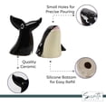 thumbnail image 4 of Salt and Pepper Shakers Novelty Nautical Kitchen Décor - Black Whale and Tail Salt & Pepper Set, 4 of 5