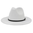 thumbnail image 1 of Sombrero Fedora de fieltro de lana para mujer o hombre, 1 of 3