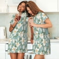 thumbnail image 4 of Sikiie Lilies Flowers Print Women's Short-sleeved Nightdress, Round Neck Pullover Nightdress Pajamas Summer Home Wear, 4 of 6