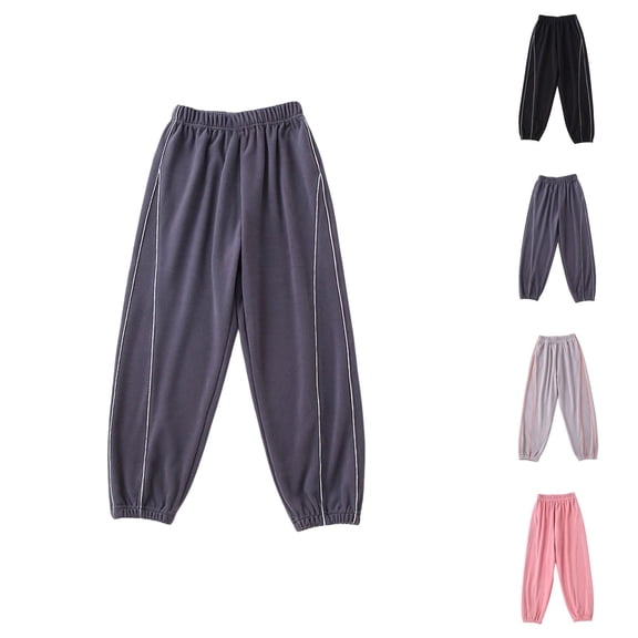 Girls Pants Kids Lined Pants Winter Warm Thermal Joggers Girls Boys Thickened Trousers Soft Fabric for Cold Weather Outdoor Activities