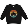 thumbnail image 2 of Inktastic Snowmobile Retro Sunset Toddler Sweatshirt, 2 of 4