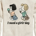 thumbnail image 3 of Peanuts - I Need A Girls Day - Toddler & Youth Crewneck Fleece Sweatshirt, 3 of 6