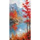 thumbnail image 3 of Hilo Algodón Ecológico Bordado Kit Punto Cruz Otoño Impreso 11CT 40x70cm, 3 of 8