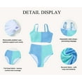 thumbnail image 4 of Eytino Womens Bikini Swimsuits 2 Piece Swimsuit for Women Color Block Scrunch Square Neck High Waisted Bathing Suits 2025 Summer Beach Swimwear Blue Color Block L, 4 of 8