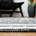 thumbnail image 4 of SAFAVIEH Striped Kilim Theodore Striped Area Rug, Black/Ivory, 5' x 5' Square, 4 of 7