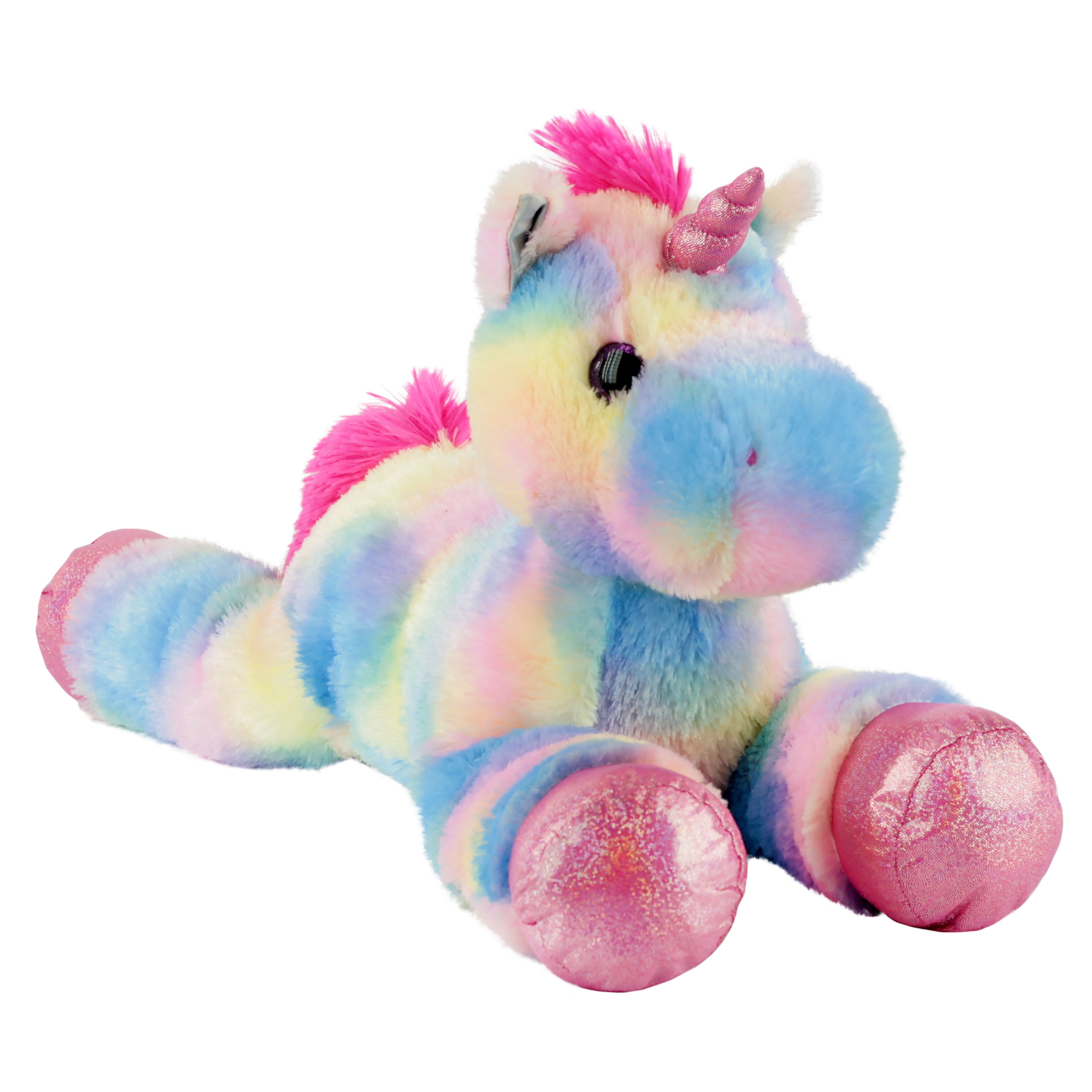 Holiday Time Lying Rainbow Plush Unicorn - Walmart.com - Walmart.com