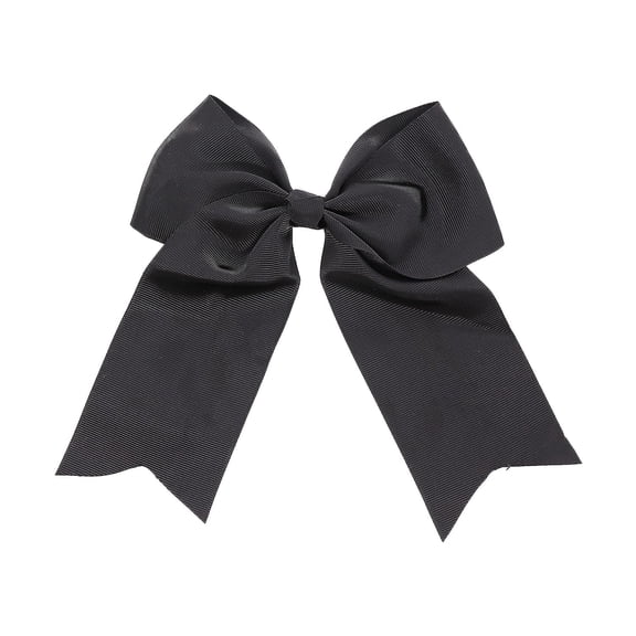 Motique Accessories Jumbo Hair Bow Clip with Tails for Child Girls (Black)