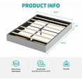 BALUS 61"W Platform Bed Frame,Queen Size Mattress Foundation,Wood Slat