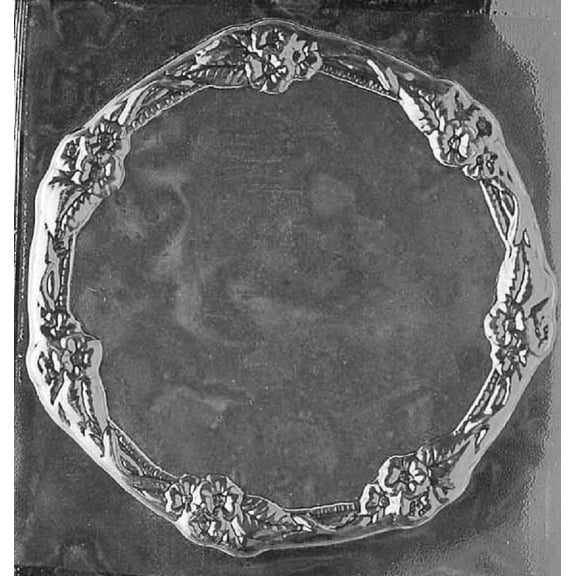 Grandmama's Goodies D306 Flower Bordered Plate Chocolate Candy Soap Mold with Exclusive Molding Instructions