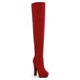 thumbnail image 3 of DREAM PAIRS Women's Fashion Thigh High Chunky Heel Platform Over The Knee Boots HIGHPLAT RED Size 6, 3 of 6
