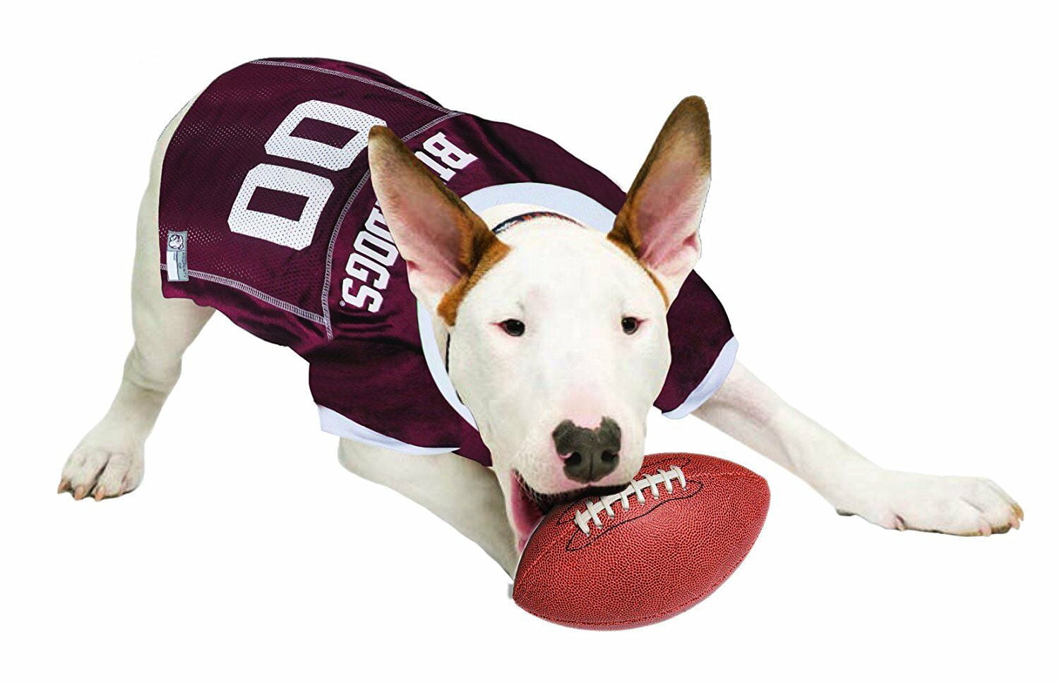Pets First Collegiate Mississippi State Bulldogs Football/Basketball Mesh Jersey for Pet Dog. available in 40+ Teams - Large