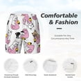 thumbnail image 5 of Balery French Bulldog Duck Mens Swim Trunks Swim Shorts for Men Quick Dry Inseam Beach Shorts with Compression Liner Pocket-Small, 5 of 9