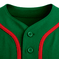 thumbnail image 3 of Casaca Jersey Béisbol México Bordado Colores Verde Negro Rojo Diseño Clásico Botones Cuello Redondo, 3 of 5