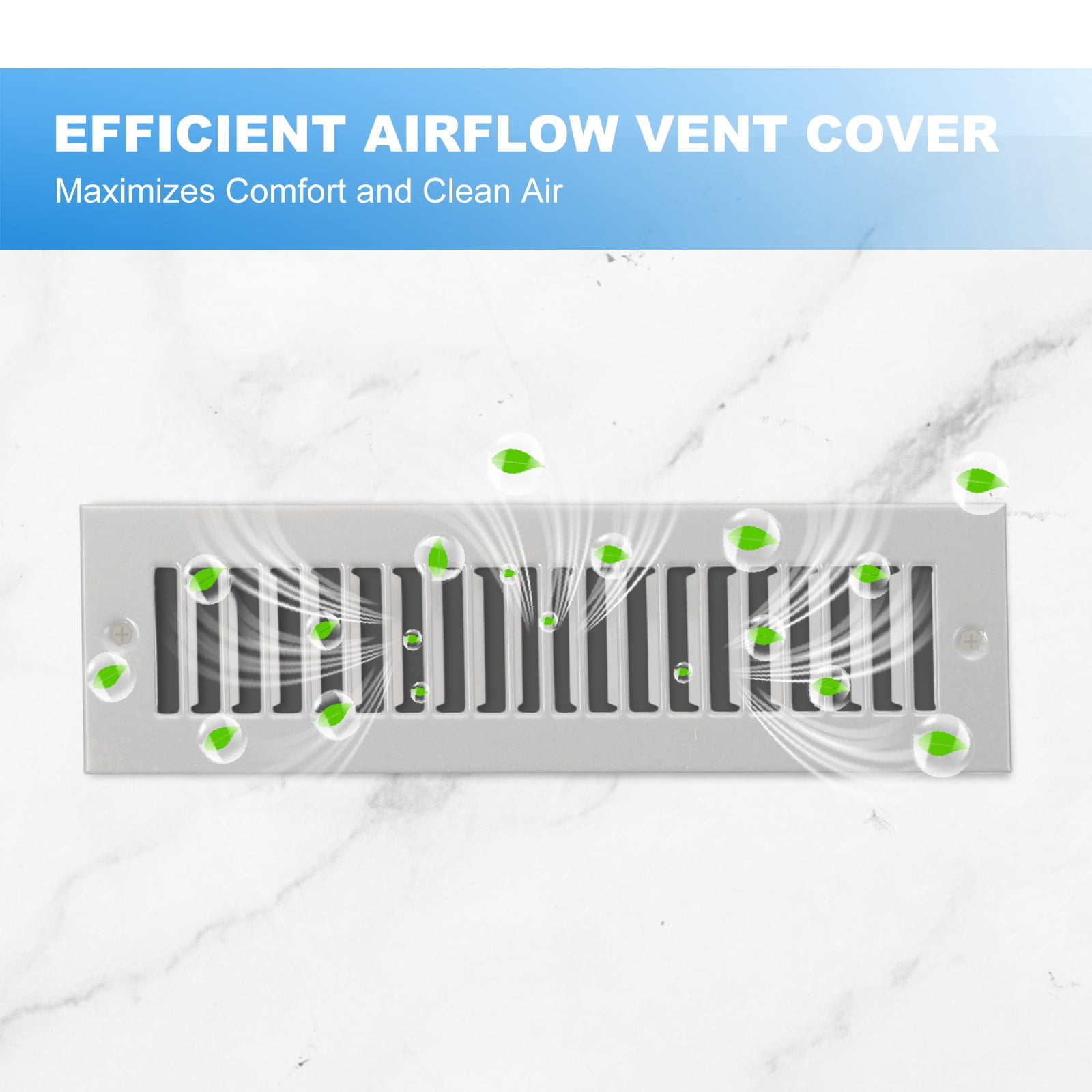 2" x 12" Duct Opening Vent Cover, 2 Pcs Toe Kick Vent Cover HVAC for Wall Floor, Gray-Outer Size: 3.4" x 13.4"