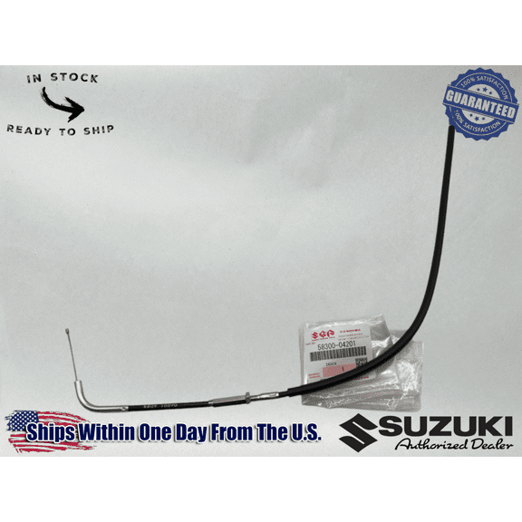 Suzuki Genuine OEM 1984-87 LT50 LT 50 QUAD RUNNER ATV THROTTLE CABLE 58300-04201