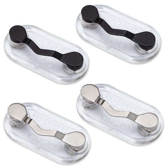 Soportes Magnéticos para Anteojos 4 Pack Readerest Negro y Acero Inoxidable