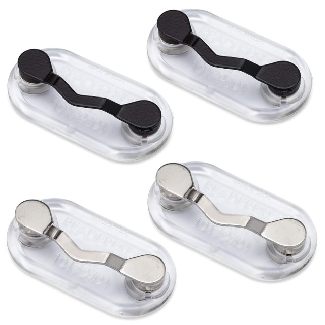 Soportes Magnéticos para Anteojos 4 Pack Readerest Negro y Acero Inoxidable