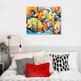 thumbnail image 4 of COMIO  Tropical Fish Wall Art Paintings Colorful Abstract Sea Animal Fish Pictures on Canvas Modern Home Living Room Bedroom Decor., 4 of 4