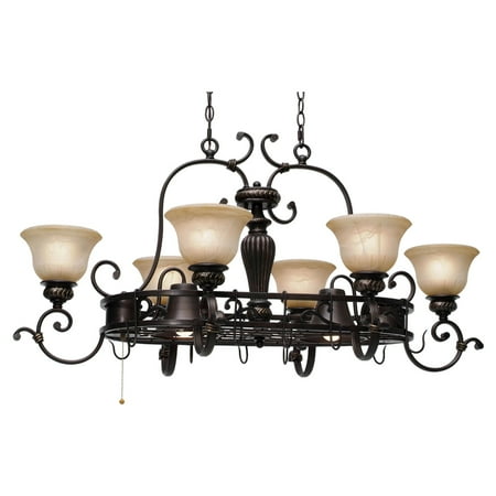 Golden Lighting Jefferson 8 Light Pot Rack Golden Lighting Jefferson 8 Light Pot Rack
