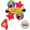 Elmo and Friends Sesame Street 4th Birthday Supplies Decorations Balloon kit