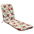 thumbnail image 3 of Outdoor Decor Ruby Red Flower Print Lounger Cushion 22 x 73 in Red, 3 of 5