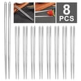 thumbnail image 1 of JShteea Vajilla Palillos Acero Inoxidable Palitos Comida Antideslizantes (plateados) 8 Pares, 1 of 7