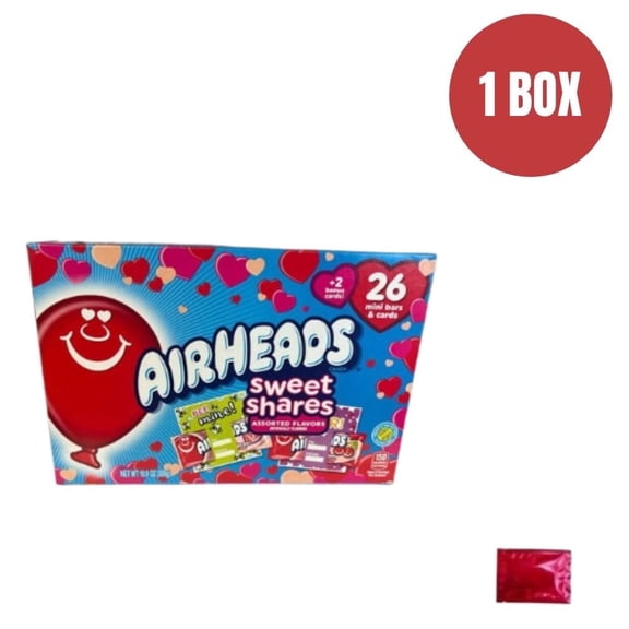 Sweet Shares Valentine’s Day Candy Exchange, 26 Mini Bars & Cards Assorted Flavors (10.9 oz) with Bonus LaPrima Morceau Bonbon