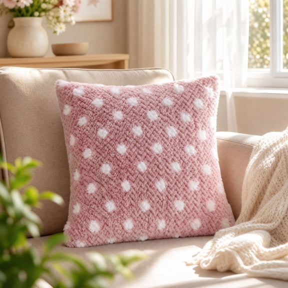 Talqzovs Pink Throw Pillow , 18x18 Couch Throw Pillows Decorative Throw Pillows for Bedroom