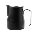 thumbnail image 2 of Jarra vaporera para espresso, taza espumadora de leche para café, espumador de leche con boquilla antigoteo, Negro 350ml, 2 of 9