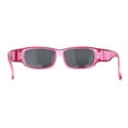 thumbnail image 5 of Polarized 58mm Womens Rhinestone Trim Slim Fit Over Sunglasses Pink Black, 5 of 5