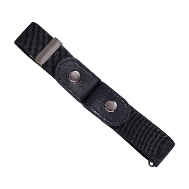 JASGOOD - Cinturón elástico sin hebilla para hombre y mujer, paquete de 2, cinturón elástico invisible sin hebilla para pantalones vaqueros
