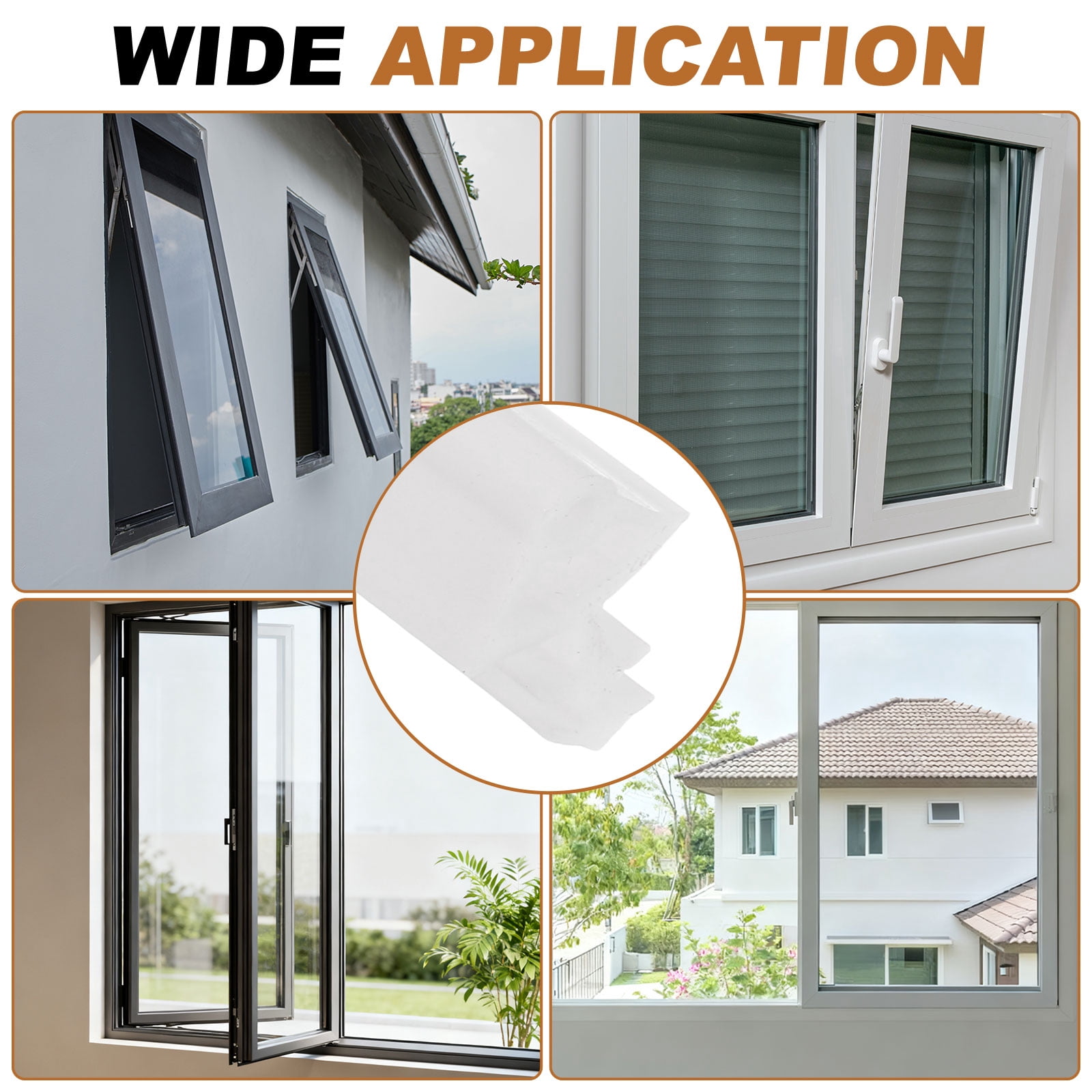Uxcell Kerf Weather Stripping Seal Strip (16.4ft x 11/32") - 2 Pack Tree Shape Kerf Noise Reduction Rubber Flange Window Weatherstrip Seal for Door Frame Windows Card Slot, White
