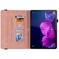 thumbnail image 4 of Allytech Lenovo Tab P11 Case 11-inch TB-J606F/ TB-J606X, PU Leather Slim Butterfly Embossed Kickstand Shockproof Shock Absorption Anti-scratch Case Cover for Lenovo Tab P11 11", Pink, 4 of 6