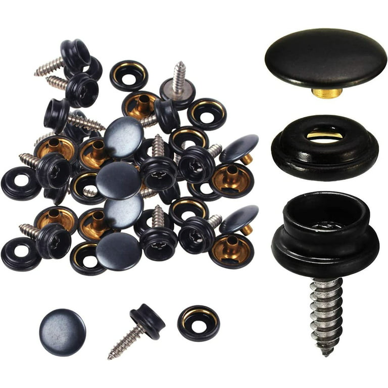 15mm Snap Fastener Button Screw Studs Kit for Boat Cover Home