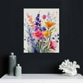thumbnail image 4 of JRXY 3 Pcs Framed Watercolor Floral Botanical Canvas Wall Art Colorful Wildflower Plant Paintings Prints Posters 12x16 in, 4 of 4