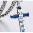 thumbnail image 1 of Collar con colgante de cruz clásica de acero inoxidable y titanio para hombre y mujer, 1 of 6