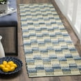 thumbnail image 3 of SAFAVIEH Montauk Irving Geometric Squares Cotton Runner Rug, Gold/Multi, 2'3" x 6', 3 of 10