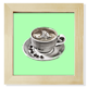 thumbnail image 1 of Café estilo acuarela Pantalla de escritorio de pared de fotograma cuadrado, 1 of 4
