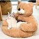 thumbnail image 1 of Cama cálida para mascotas perfecl sofá Casa de perro de dibujos animados Nido de gato antideslizante grande, 1 of 8