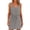 Gray, variant on DailyTrove Women's Sleeveless Drawstring Waist Mini Dress with Button Detail, Casual Summer Style