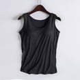 thumbnail image 2 of AherBiu Pajamas Tank Tops with Built in Bra for Women Summer Stretch Crewneck Sleeveless Camisole Basic Layer Shirts, 2 of 6
