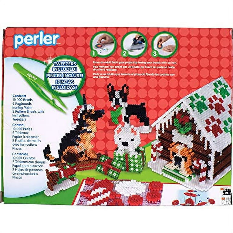 Perler Bead Kit 3d Fuse Kit 10006 Pieces Gingerbread House Santa's Workshop  NEW
