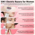 thumbnail image 4 of TURKIO 5-in-1 Rechargeable Cordless Electric Razor for Women, Trimmer for Women with Face, Nose, Eyebrow, Arms, Armpit, Legs, Rose Pink, 4 of 8