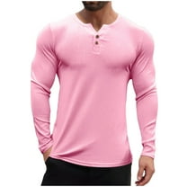 Mens Shirts Under $10 Mens Solid Knitted Long Sleeve Undershirt Warm Soft Base Layer Thermal Tops Fall Winter Long John Shirts for Men