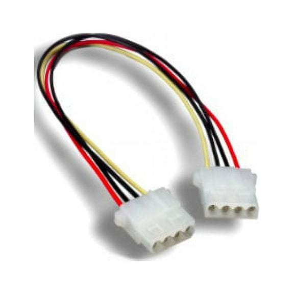 Kentek 12 Inch 12" 4 Pin Molex 5.25 Female to 4 Pin Molex 5.25 Female F/F IDE DC Internal Computer PC Power Cable Adapter Cord